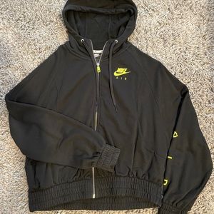 Nike Air, lime green and black zip up.